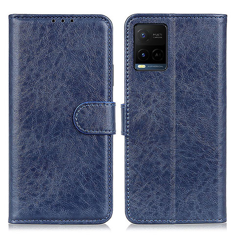 Funda de Cuero Cartera con Soporte Carcasa A07D para Vivo Y21t Azul