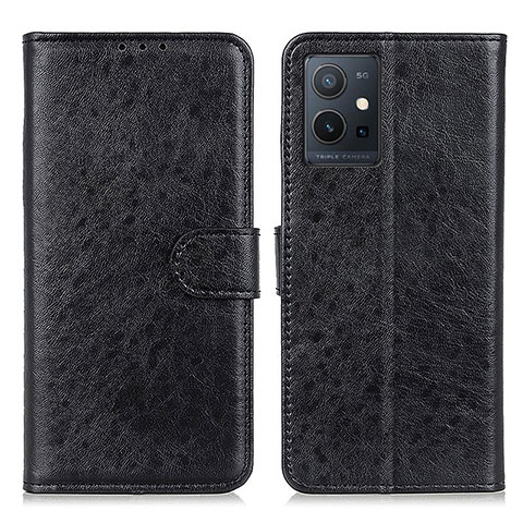 Funda de Cuero Cartera con Soporte Carcasa A07D para Vivo Y55 5G Negro