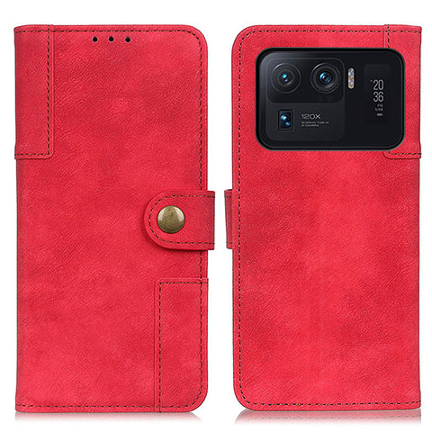 Funda de Cuero Cartera con Soporte Carcasa A07D para Xiaomi Mi 11 Ultra 5G Rojo