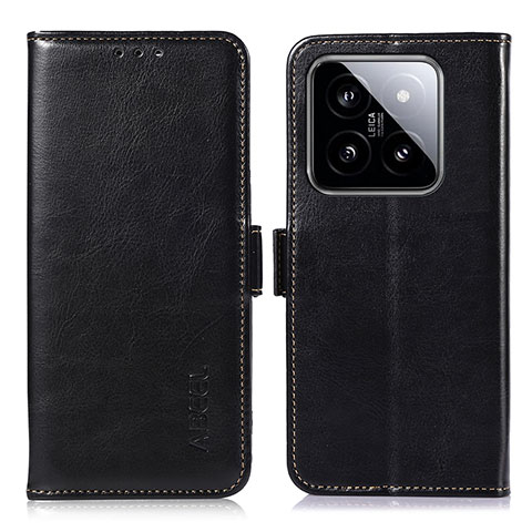 Funda de Cuero Cartera con Soporte Carcasa A07D para Xiaomi Mi 14 Pro 5G Negro