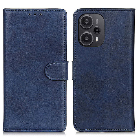 Funda de Cuero Cartera con Soporte Carcasa A07D para Xiaomi Poco F5 5G Azul