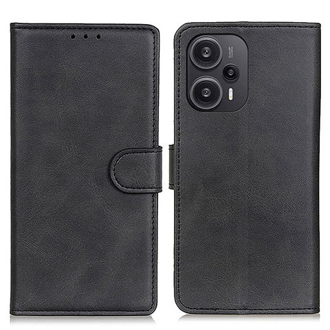 Funda de Cuero Cartera con Soporte Carcasa A07D para Xiaomi Redmi Note 12 Turbo 5G Negro