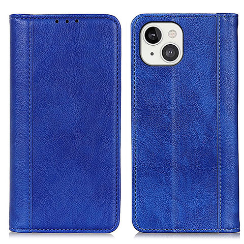 Funda de Cuero Cartera con Soporte Carcasa A08 para Apple iPhone 13 Azul