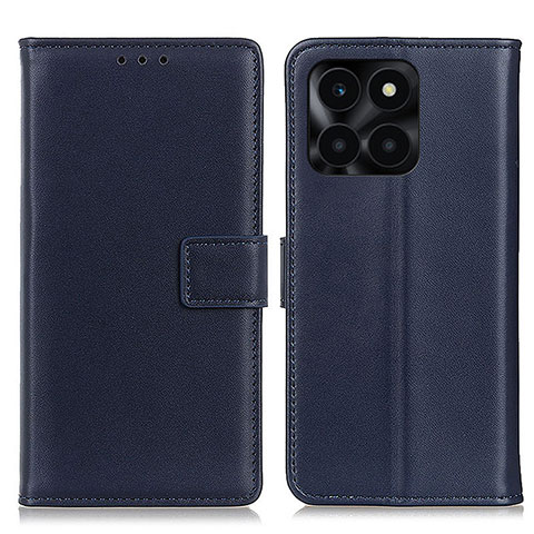 Funda de Cuero Cartera con Soporte Carcasa A08D para Huawei Honor X6a Azul