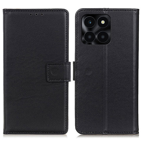 Funda de Cuero Cartera con Soporte Carcasa A08D para Huawei Honor X6a Negro