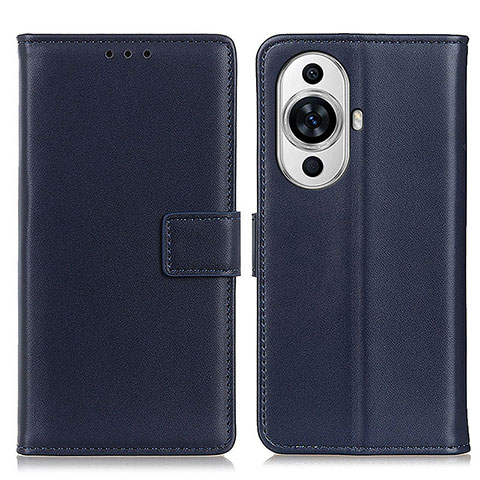 Funda de Cuero Cartera con Soporte Carcasa A08D para Huawei Nova 11 Azul