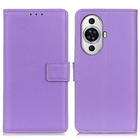 Funda de Cuero Cartera con Soporte Carcasa A08D para Huawei Nova 11 Pro Morado