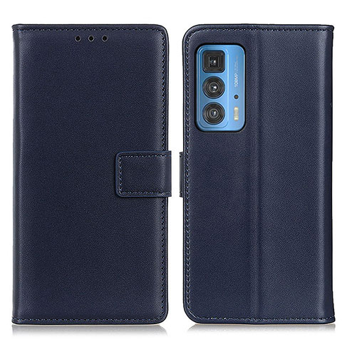 Funda de Cuero Cartera con Soporte Carcasa A08D para Motorola Moto Edge 20 Pro 5G Azul