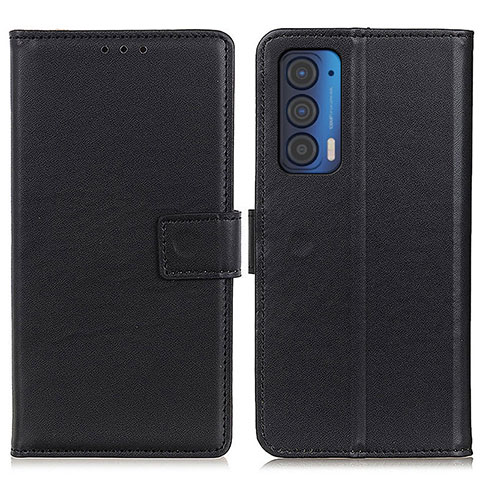 Funda de Cuero Cartera con Soporte Carcasa A08D para Motorola Moto Edge (2021) 5G Negro