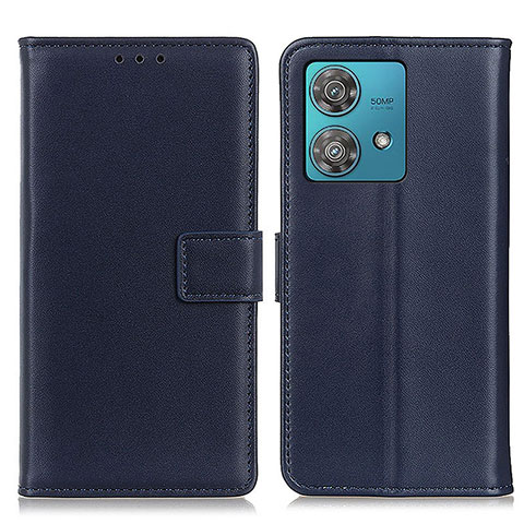 Funda de Cuero Cartera con Soporte Carcasa A08D para Motorola Moto Edge 40 Neo 5G Azul