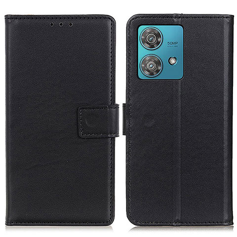 Funda de Cuero Cartera con Soporte Carcasa A08D para Motorola Moto Edge 40 Neo 5G Negro