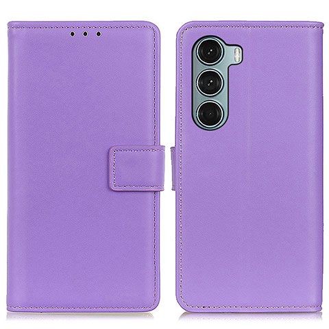 Funda de Cuero Cartera con Soporte Carcasa A08D para Motorola Moto Edge S30 5G Morado