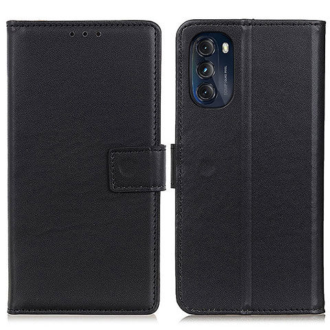 Funda de Cuero Cartera con Soporte Carcasa A08D para Motorola Moto G 5G (2022) Negro