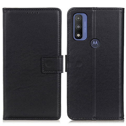 Funda de Cuero Cartera con Soporte Carcasa A08D para Motorola Moto G Pure Negro