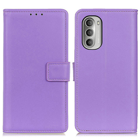 Funda de Cuero Cartera con Soporte Carcasa A08D para Motorola Moto G Stylus (2022) 4G Morado