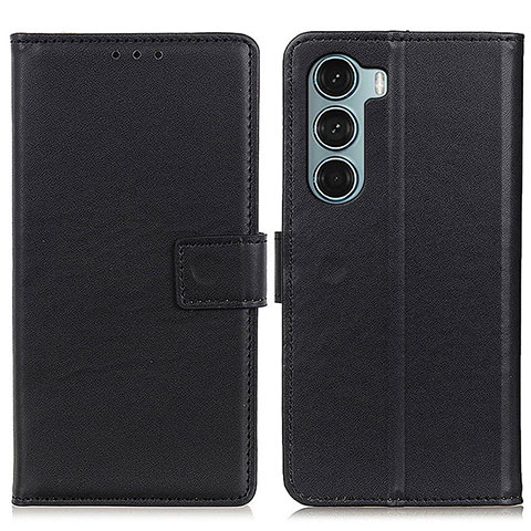 Funda de Cuero Cartera con Soporte Carcasa A08D para Motorola Moto G200 5G Negro