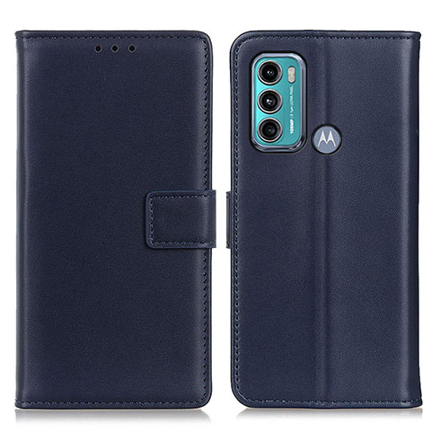 Funda de Cuero Cartera con Soporte Carcasa A08D para Motorola Moto G40 Fusion Azul