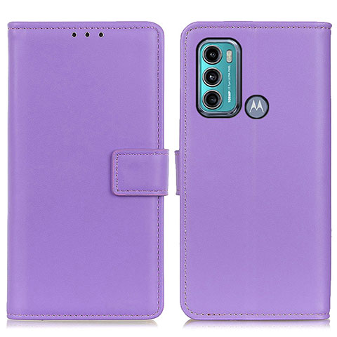 Funda de Cuero Cartera con Soporte Carcasa A08D para Motorola Moto G40 Fusion Morado