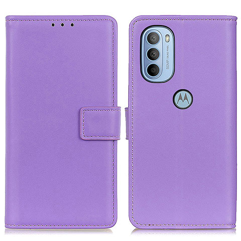 Funda de Cuero Cartera con Soporte Carcasa A08D para Motorola Moto G41 Morado