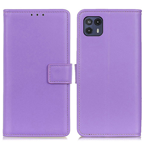 Funda de Cuero Cartera con Soporte Carcasa A08D para Motorola Moto G50 5G Morado