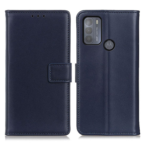 Funda de Cuero Cartera con Soporte Carcasa A08D para Motorola Moto G50 Azul