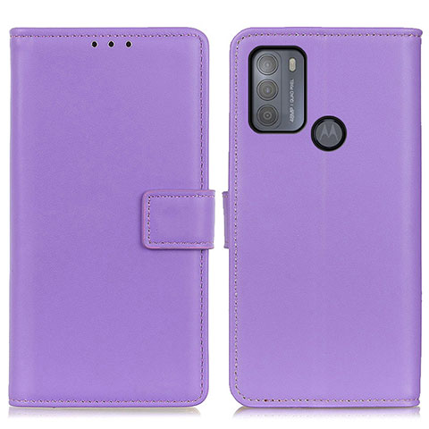 Funda de Cuero Cartera con Soporte Carcasa A08D para Motorola Moto G50 Morado