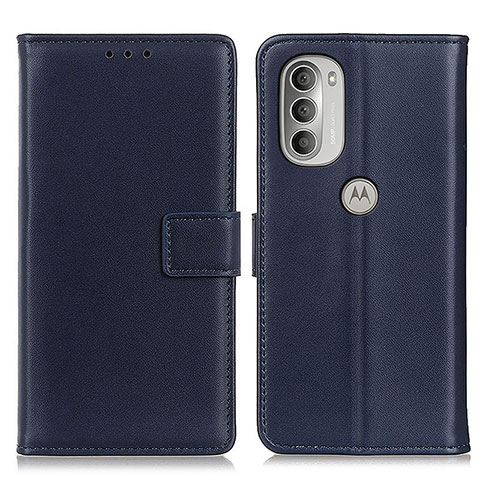 Funda de Cuero Cartera con Soporte Carcasa A08D para Motorola Moto G51 5G Azul