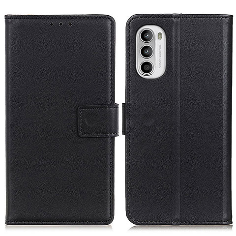 Funda de Cuero Cartera con Soporte Carcasa A08D para Motorola MOTO G52 Negro