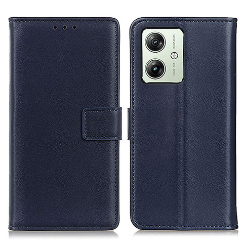 Funda de Cuero Cartera con Soporte Carcasa A08D para Motorola Moto G54 5G Azul