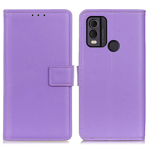 Funda de Cuero Cartera con Soporte Carcasa A08D para Nokia C22 Morado