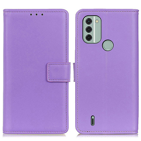 Funda de Cuero Cartera con Soporte Carcasa A08D para Nokia C31 Morado