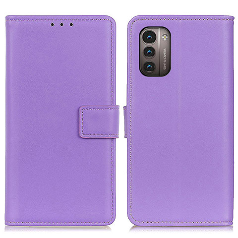 Funda de Cuero Cartera con Soporte Carcasa A08D para Nokia G21 Morado