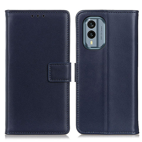 Funda de Cuero Cartera con Soporte Carcasa A08D para Nokia X30 5G Azul