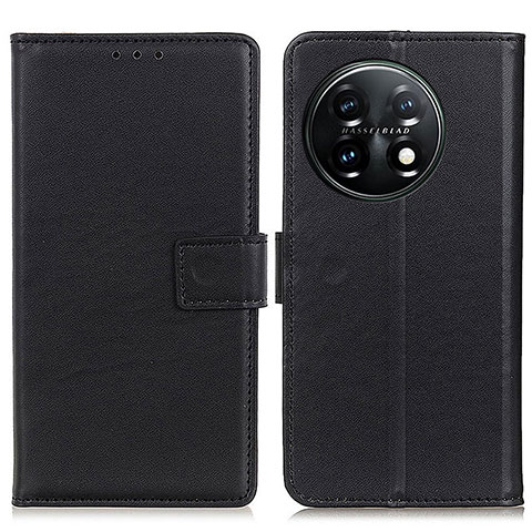 Funda de Cuero Cartera con Soporte Carcasa A08D para OnePlus 11 5G Negro