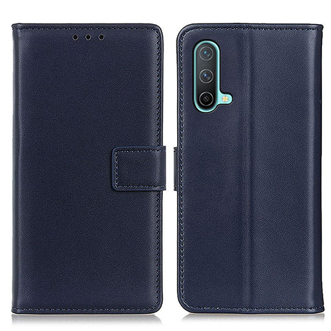 Funda de Cuero Cartera con Soporte Carcasa A08D para OnePlus Nord CE 5G Azul