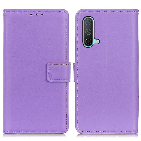 Funda de Cuero Cartera con Soporte Carcasa A08D para OnePlus Nord CE 5G Morado