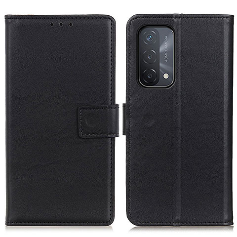 Funda de Cuero Cartera con Soporte Carcasa A08D para Oppo A74 5G Negro