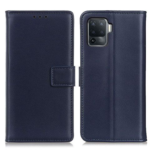 Funda de Cuero Cartera con Soporte Carcasa A08D para Oppo A94 4G Azul