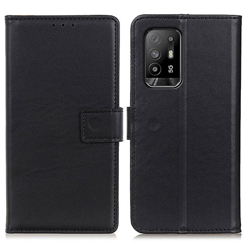 Funda de Cuero Cartera con Soporte Carcasa A08D para Oppo A94 5G Negro