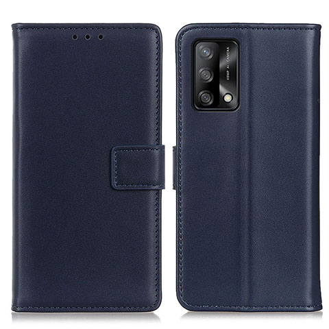 Funda de Cuero Cartera con Soporte Carcasa A08D para Oppo F19 Azul