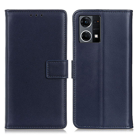 Funda de Cuero Cartera con Soporte Carcasa A08D para Oppo F21s Pro 4G Azul