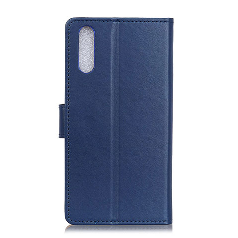 Funda de Cuero Cartera con Soporte Carcasa A08D para Samsung Galaxy A02 Azul