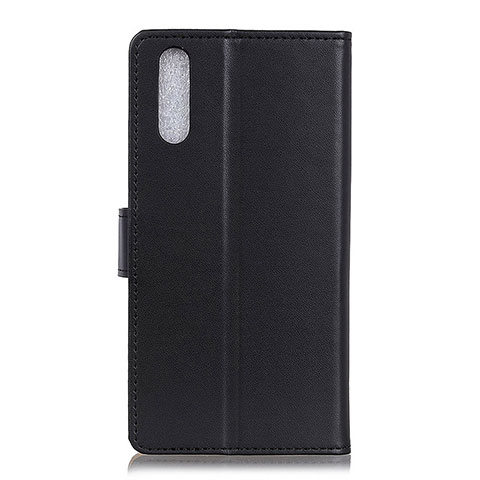 Funda de Cuero Cartera con Soporte Carcasa A08D para Samsung Galaxy A02 Negro