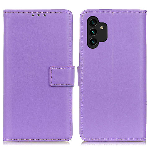 Funda de Cuero Cartera con Soporte Carcasa A08D para Samsung Galaxy A13 4G Morado