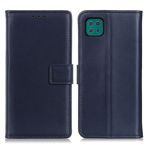 Funda de Cuero Cartera con Soporte Carcasa A08D para Samsung Galaxy A22s 5G Azul