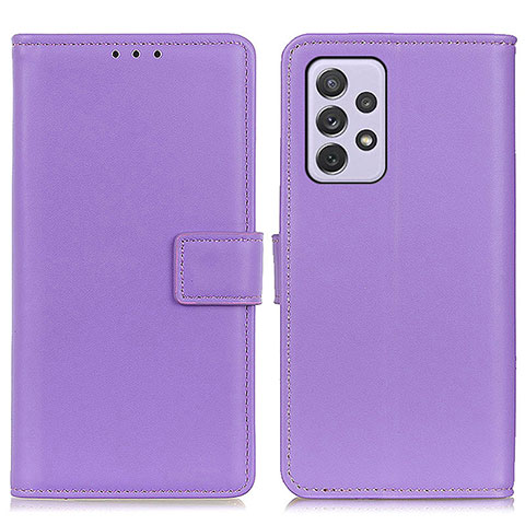 Funda de Cuero Cartera con Soporte Carcasa A08D para Samsung Galaxy A73 5G Morado