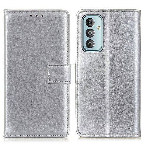 Funda de Cuero Cartera con Soporte Carcasa A08D para Samsung Galaxy F23 5G Plata