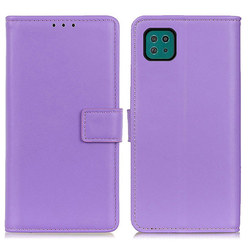 Funda de Cuero Cartera con Soporte Carcasa A08D para Samsung Galaxy F42 5G Morado