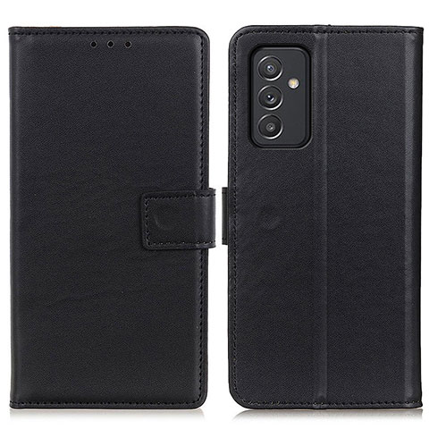 Funda de Cuero Cartera con Soporte Carcasa A08D para Samsung Galaxy Quantum4 5G Negro