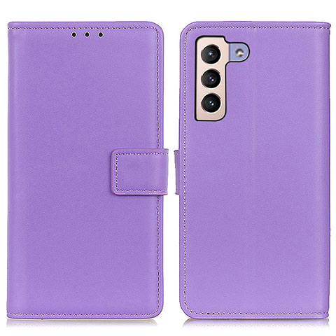 Funda de Cuero Cartera con Soporte Carcasa A08D para Samsung Galaxy S21 5G Morado